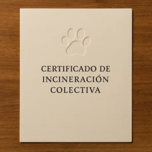 certificado de incineracion colectiva