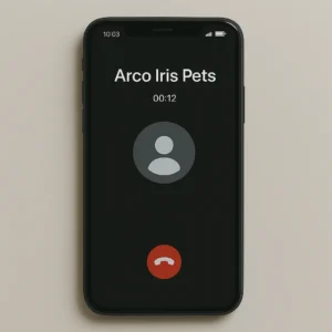 llamada con arco iris pets